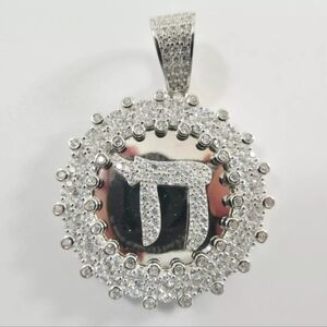 925 ICED OUT Chai Jewish Fashion Silver Pendant Charm